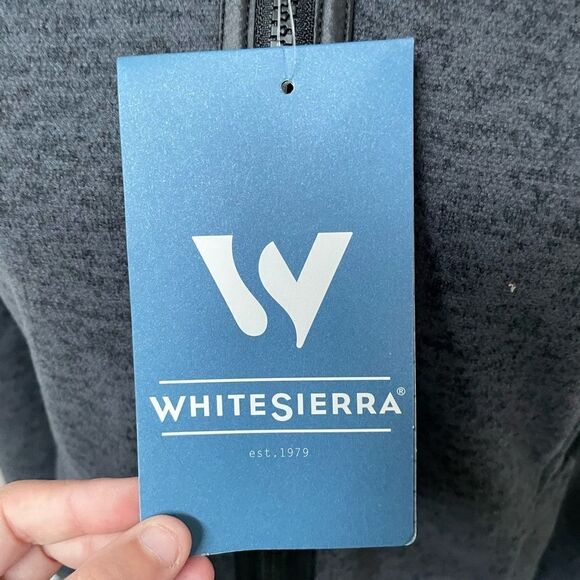 NWT White Sierra Adventure Fleece Long Jacket in Charcoal Heather- Small - Picture 3 of 6